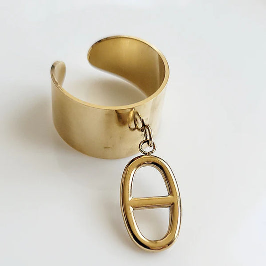 bague breloque maille marine