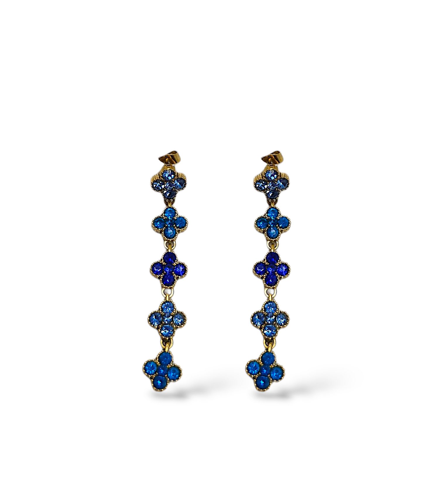 BOUCLE D'OREILLE MOSAIQUE BLUE