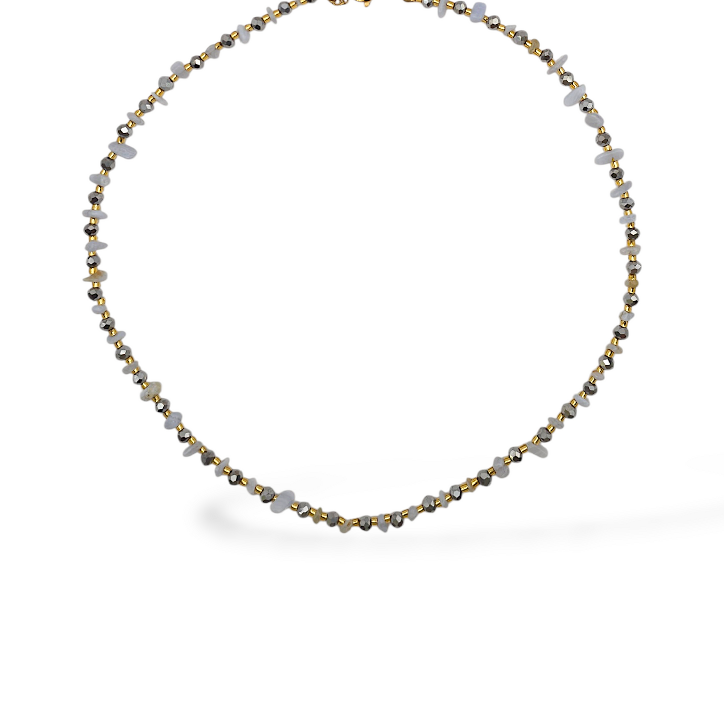 COLLIER GARDEN HEMATITE/ CALCEDOINE