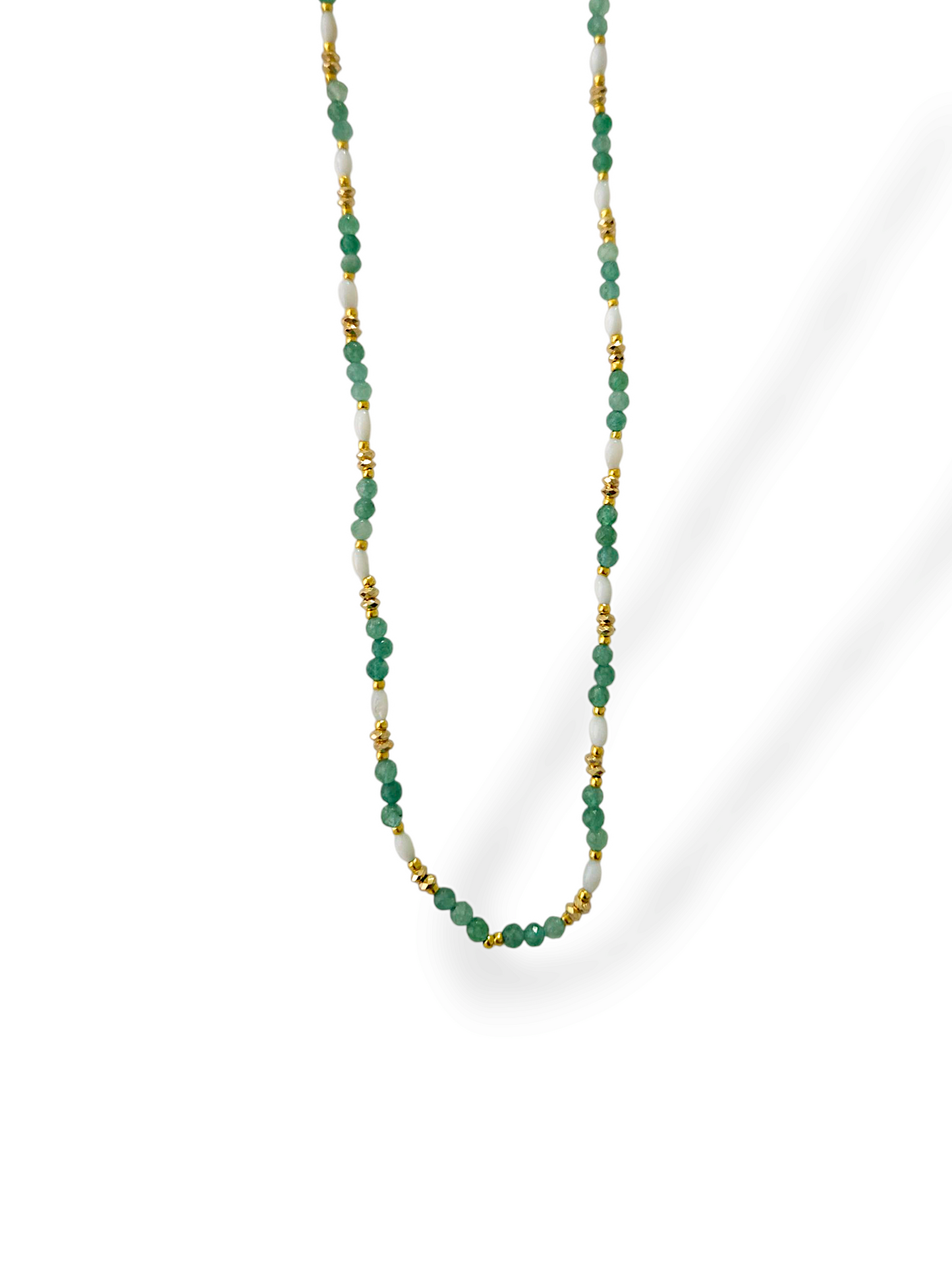 COLLIER SYLVABELLE QUARTZ VERT