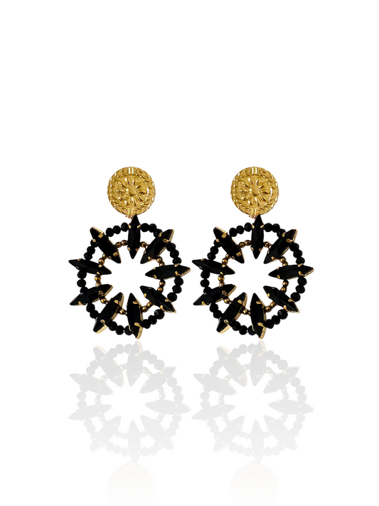 BOUCLE D'OREILLE FLAKE BLACK