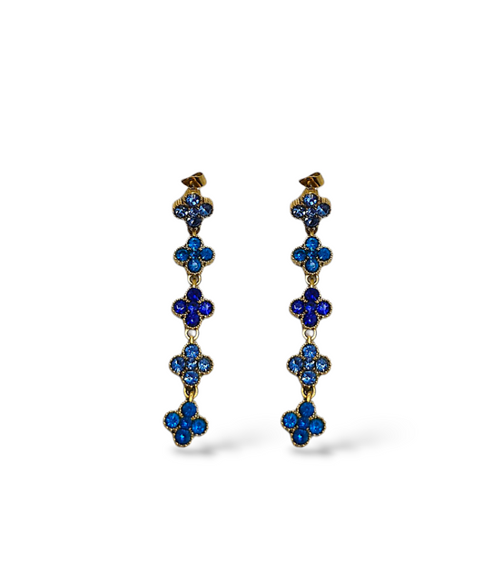 BOUCLE D'OREILLE MOSAIQUE BLUE