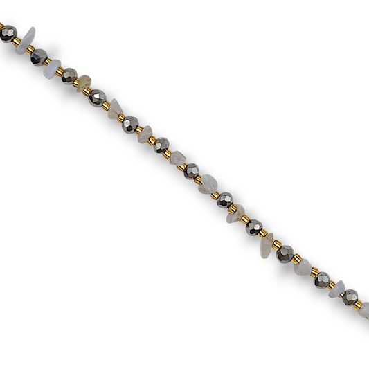 BRACELET GARDEN HEMATITE/ CALCEDOINE