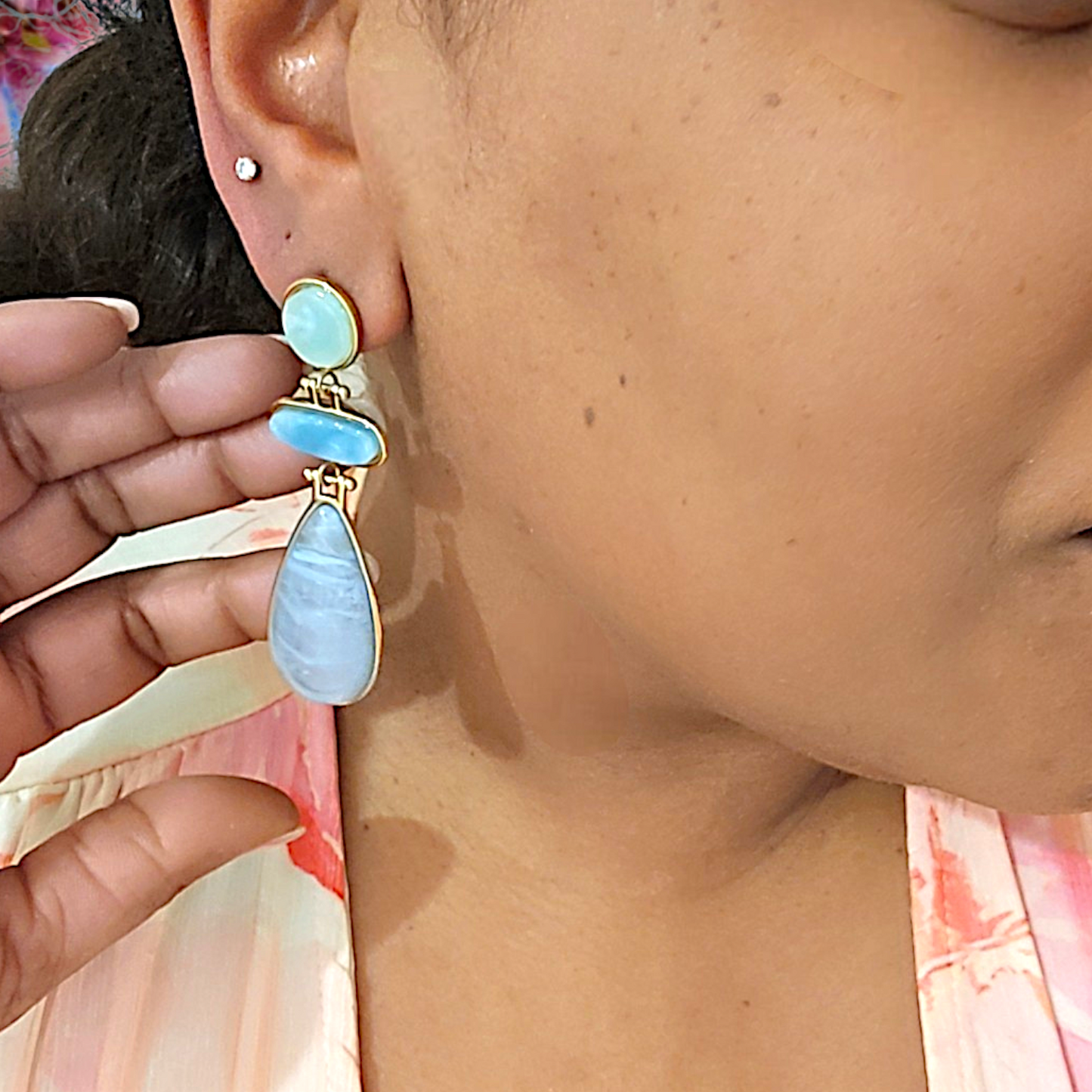 BOUCLE D'OREILLE JASMINE BLUE