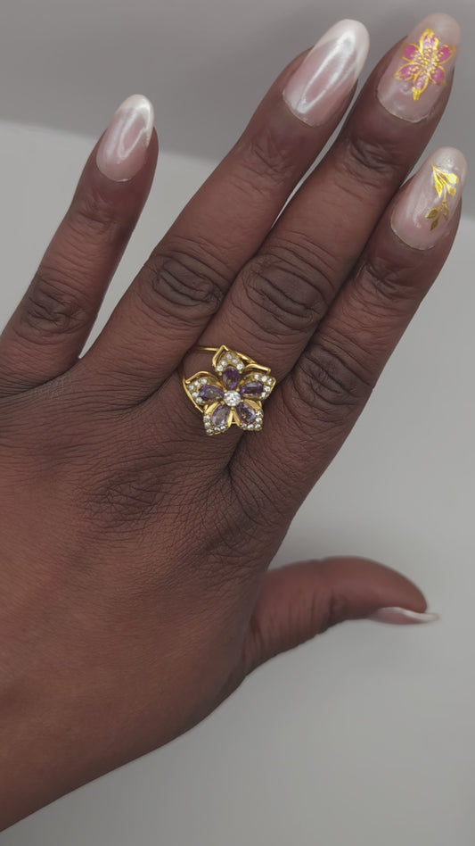 BAGUE TULIPE GOLD