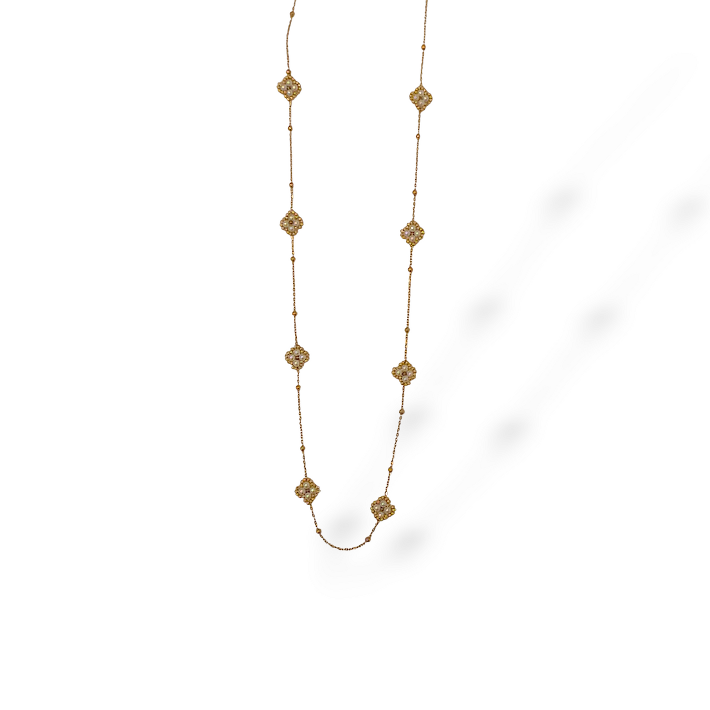 SAUTOIR PIVOINE QUARTZ BLANC