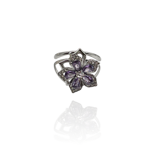 BAGUE TULIPE SYLVER